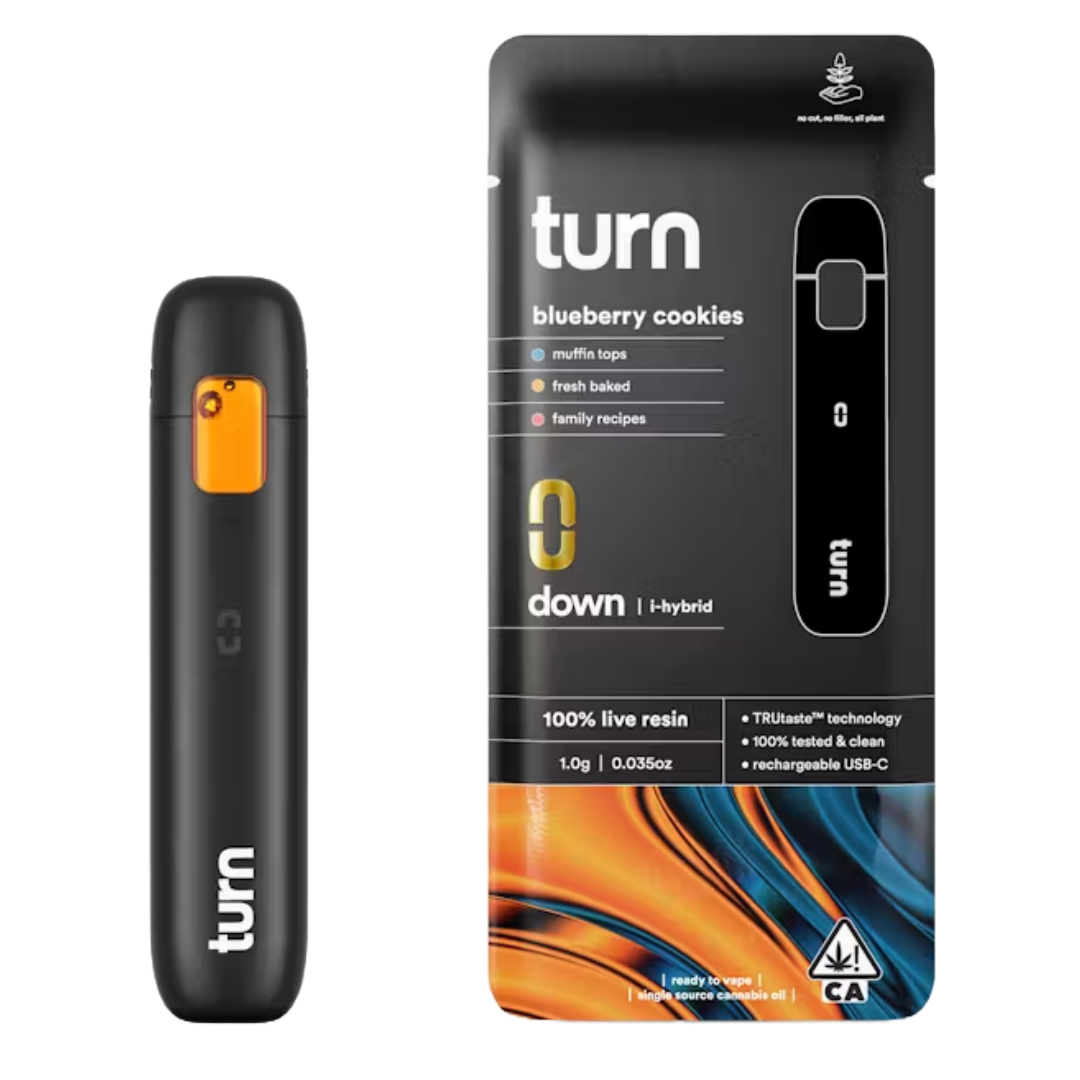 Turn - Down - Blueberry Cookies Live Resin 1000MG Ready To Use