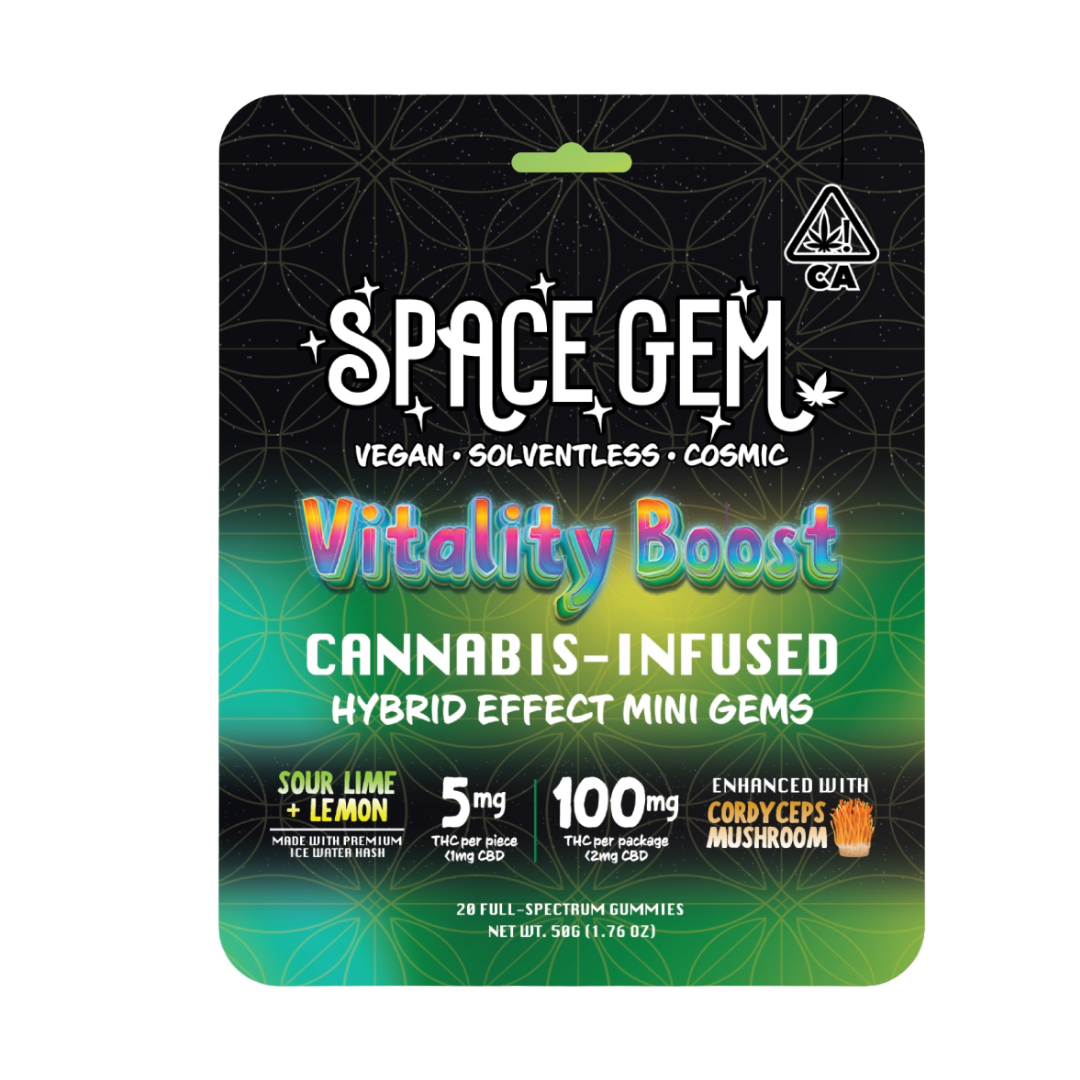 Space Gem - Mini Gems - Vitality Boost Hybrid Sour Lime + Lemon 100MG
