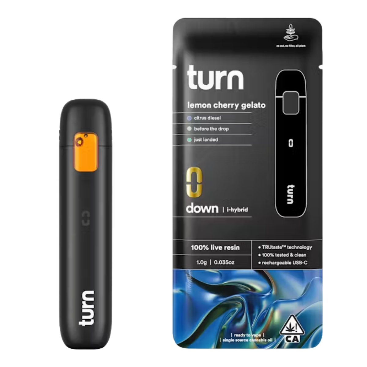 Turn - Down - Lemon Cherry Gelato Live Resin Ready To Use 1000MG