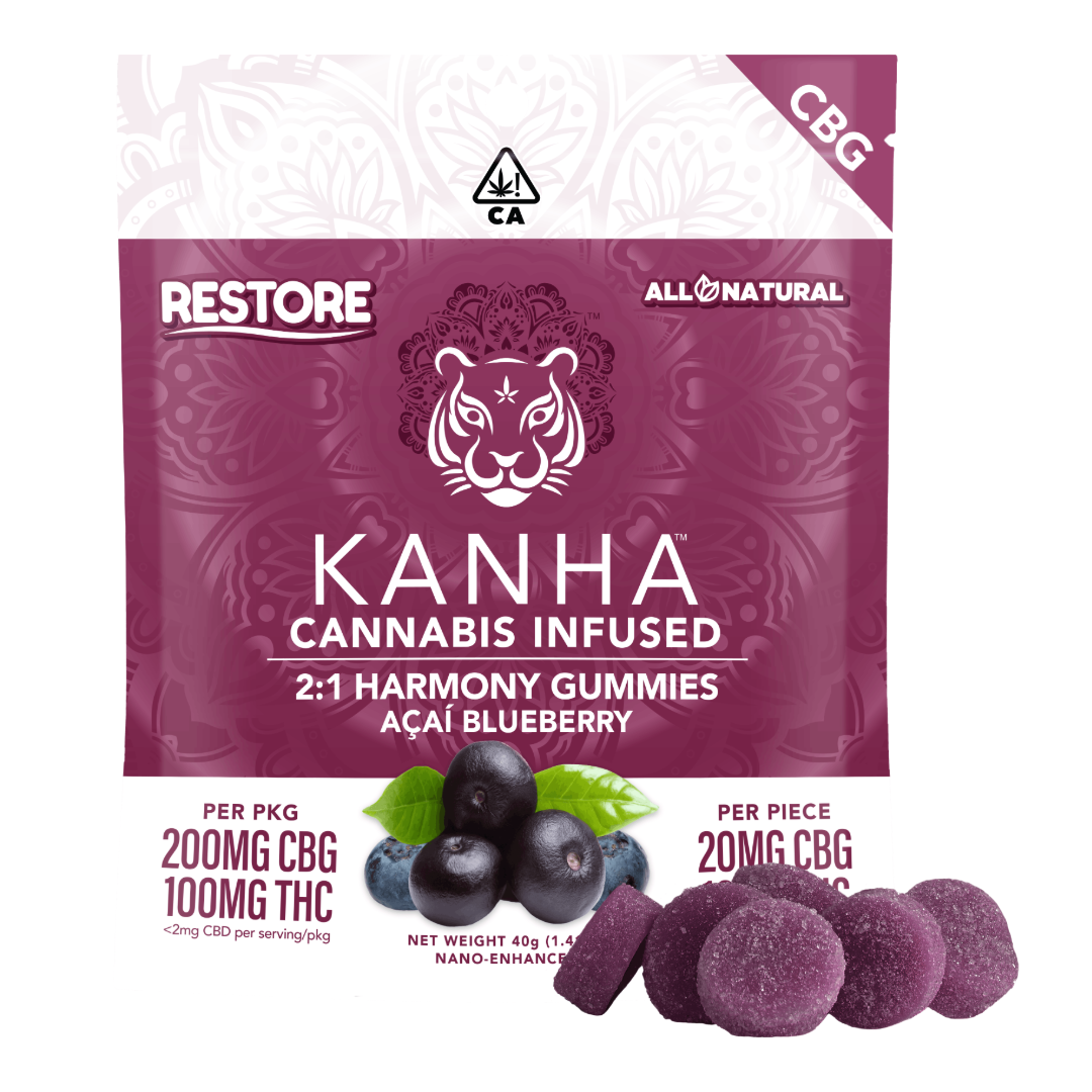 Kanha - 2:1 CBG:THC Nano Acai Blueberry Gummies