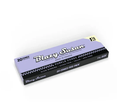 BLAZY SUSAN PURPLE PAPER CONES KING SIZE 20 PACK