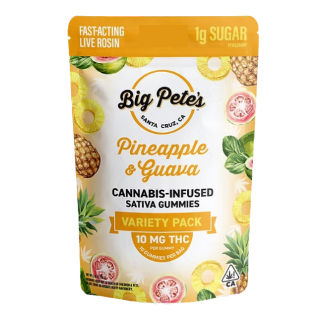 Big Pete's Treats - Pineapple & Guava 100MG Rosin Infused 10PK Gummies