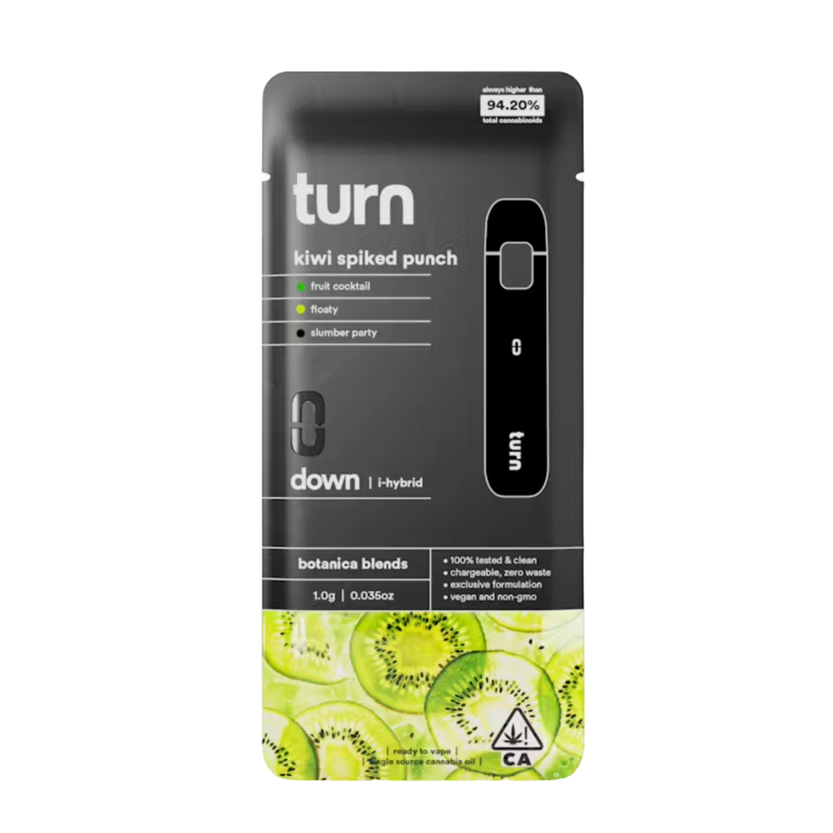 Turn - Down - Kiwi Spiked Punch 1000MG Ready To Use