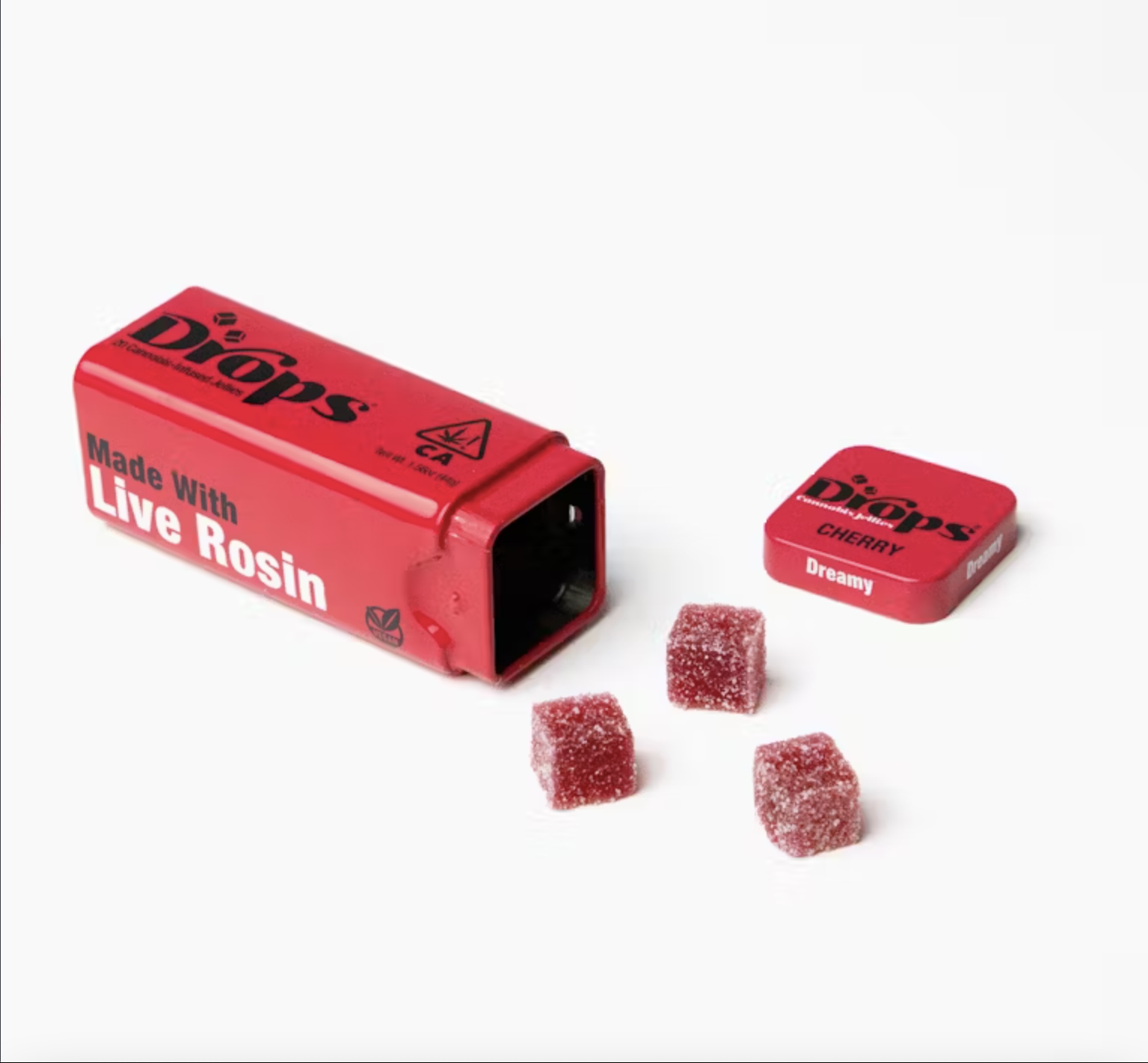 Drops: CHERRY - DREAMY - LIVE ROSIN - 5MG GUMMIES - 20PC - INDICA - DROPS