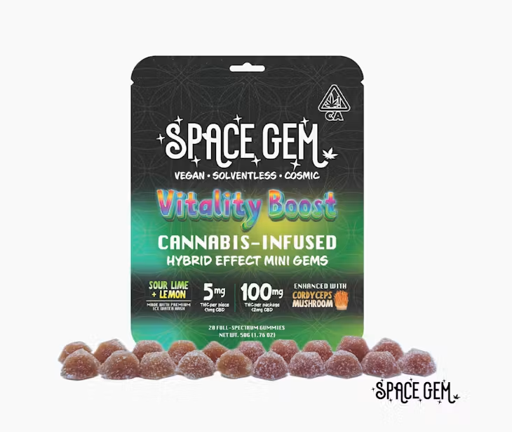 Space Gem: Vitality Boost - Sour Lime + Lemon - Mini Gems - - Space Gem