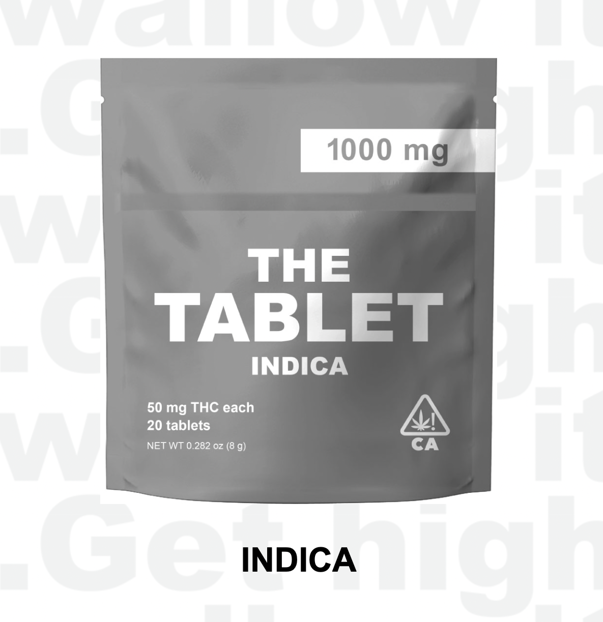 THE TABLET: INDICA TABLET - 50MG EACH - 20 COUNT - 1000MG TOTAL - THE TABLET