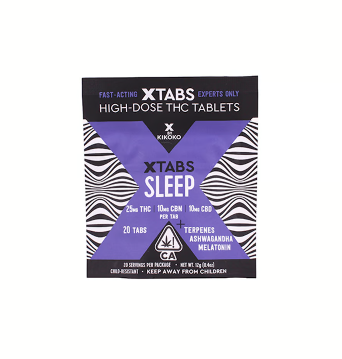 KIKOKO: SLEEP X - THC:CBN:CBD TABLETS - 500MG THC + 200MG CBN + 200MG CBD - 20 PACK - KIKOKO