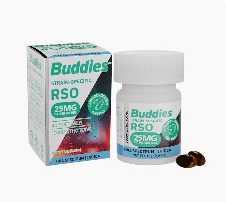 Buddies Brand: RSO INDICA - THC TABLETS - 1000MG - 40 PACK - BUDDIES