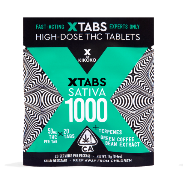 KIKOKO: SATIVA X - THC TABLETS - 1000MG - 20 PACK - KIKOKO