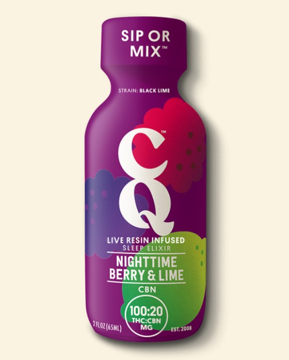 CQ Drinks: Berry Lime Nighttime - - Shot - : - - Cannabis Quencher