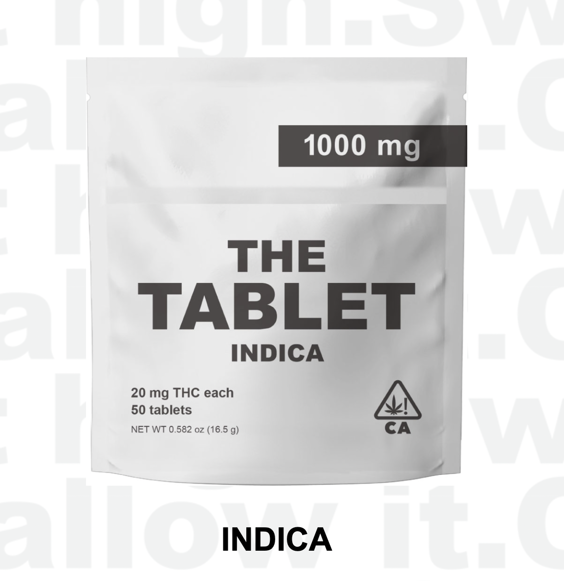 THE TABLET: INDICA TABLET - 20MG EACH - 50 COUNT - 1000MG TOTAL |THE TABLET