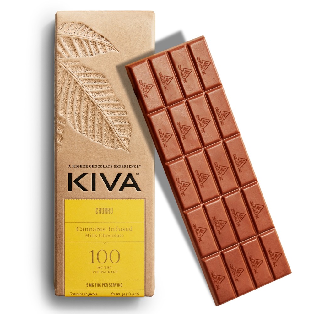 Kiva Hash Infused Milk Chocolate Churro Bar 100MG