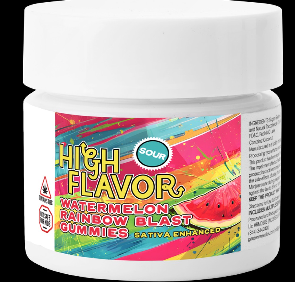 High Flavor Watermelon Rainbow Blast Gummies 20 Pack